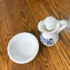 Avon Delft Blue Pitcher and Bowl Bath Oil Set with Original Box - 3