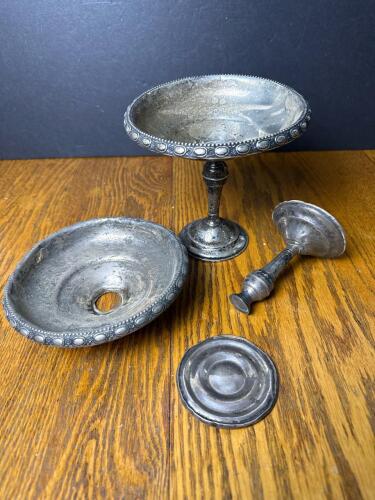 La Pierre Sterling Silver and Weighted Silver Compotes with Reinforced Rims