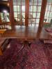 Mahogany Drop-Leaf Table in Federal Style with Drawer - 3