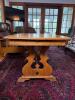 Oak Trestle Dining Table in Late 20th Century Style - 4