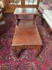 Two-Tier Mahogany Veneer End Table with Drawer - 2