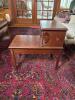 Two-Tier Mahogany Veneer End Table with Drawer - 3