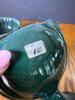 Hull USA Green Pedestal Compote and Bowl - 3
