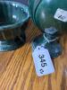 Hull USA Green Pedestal Compote and Bowl - 6
