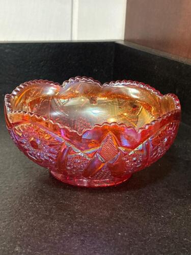 Indiana Glass Heirloom Series Iridescent Pressed Glass Bowl