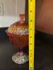 Iridescent Pressed Glass Covered Compote - 5