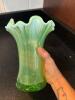 Frosted Green Glass Vase and Compote Bowl in Art Nouveau Style - 4
