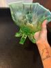 Frosted Green Glass Vase and Compote Bowl in Art Nouveau Style - 9
