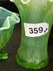 Frosted Green Glass Vase and Compote Bowl in Art Nouveau Style - 11