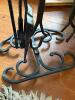 Wrought Iron Fireplace Tool Set With Stand - 2