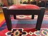 Arts and Crafts-Style Upholstered Footstool with Red Cushion - 2