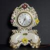 Devereaux Porcelain Electric Mantel Clock with Floral Accents