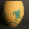 Studio Pottery Vase With Blue Slip Decoration - 5