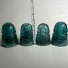 Aqua Glass Telegraph Insulators, Late 19th Century Style - 4