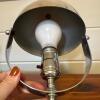 Vintage Chrome-Plated Metal Dome Shade Table Lamp - 3