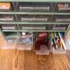Metal Parts Storage Cabinet with Contents - 6