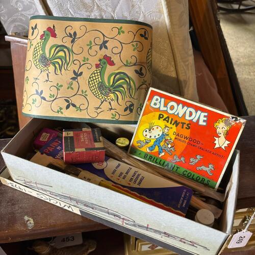 Vintage Blondie Paint Set, Craftint Bottles, and Brushes