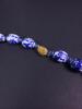 Blue and White Bead Necklace with Filigree Clasp - 3