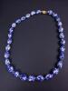 Blue and White Bead Necklace with Filigree Clasp - 4