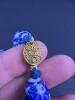 Blue and White Bead Necklace with Filigree Clasp - 5