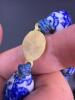 Blue and White Bead Necklace with Filigree Clasp - 6