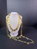 Gold Tone Multi-Strand Heart Charm Necklaces