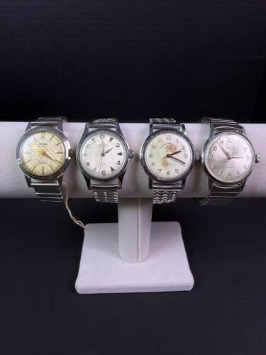 Vintage Mechanical Wristwatches, Assorted Mid-Century Styles