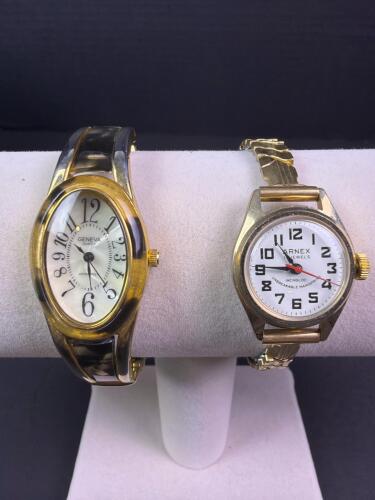Geneva and Arnex Gold-Tone Wristwatches