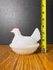 Milk Glass Hen on Nest Covered Dish