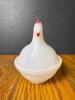 Milk Glass Hen on Nest Covered Dish - 3