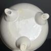 Porcelain Three-Legged Teapot with Rooster Motif and Wicker Handle - 4