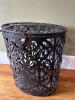 Metal Ornate Lidded Basket