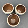 Trio of Salmon Falls Stoneware Miniature Blueberry Crocks - 2004 - 2