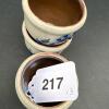Trio of Salmon Falls Stoneware Miniature Blueberry Crocks - 2004 - 9