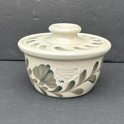 Salmon Falls Stoneware Pottery Crock With Lid