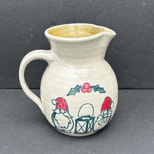 Salmon Falls Stoneware Christmas Pitcher 2021