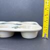 Salmon Falls Stoneware Floral Muffin Pan 2015 - 7