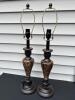 Pair of Table Lamps With Faux Marble Finish