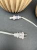 Pair of Ribbed Faux Wood Table Lamps - 4