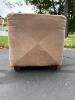 Cube Ottoman in Tan Microsuede Upholstery - 2