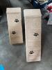 Custom Made Carpeted Pet Ramps with Paw Print Design - 2