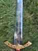 Lancelot du Lac Sword with Gold Tone Accents, Made in Spain - 7