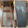 Custom Made Granite Tabletop with Wood Frame Base
