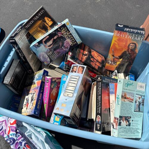 Assorted VHS Tapes Including Disney and Hollywood Classics