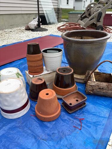 Assorted Ceramic and Terracotta Flower Pots