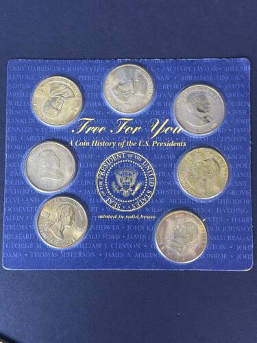 U.S. Presidents Solid Brass Commemorative Coins Set
