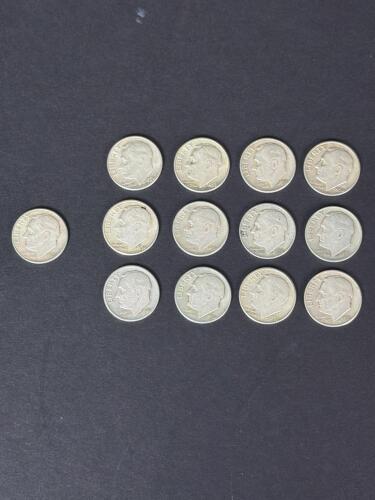 Roosevelt Dimes 1950s Silver US Coins