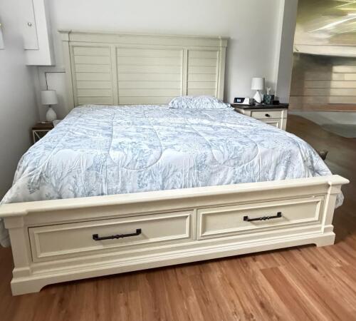 Laurel King Size Bed Frame, Night Table & Dresser- PICKUP IN TEWKSBURY, MA