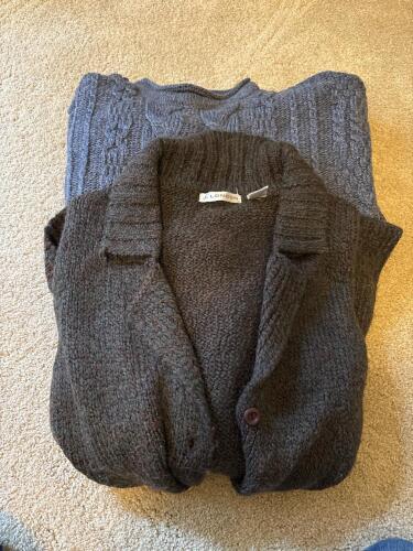 Irish Merino Wool Sweater and J. London Acrylic Cardigan