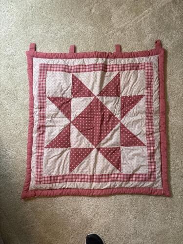 Handmade Quilted Wall Hanging in Traditional Star Pattern